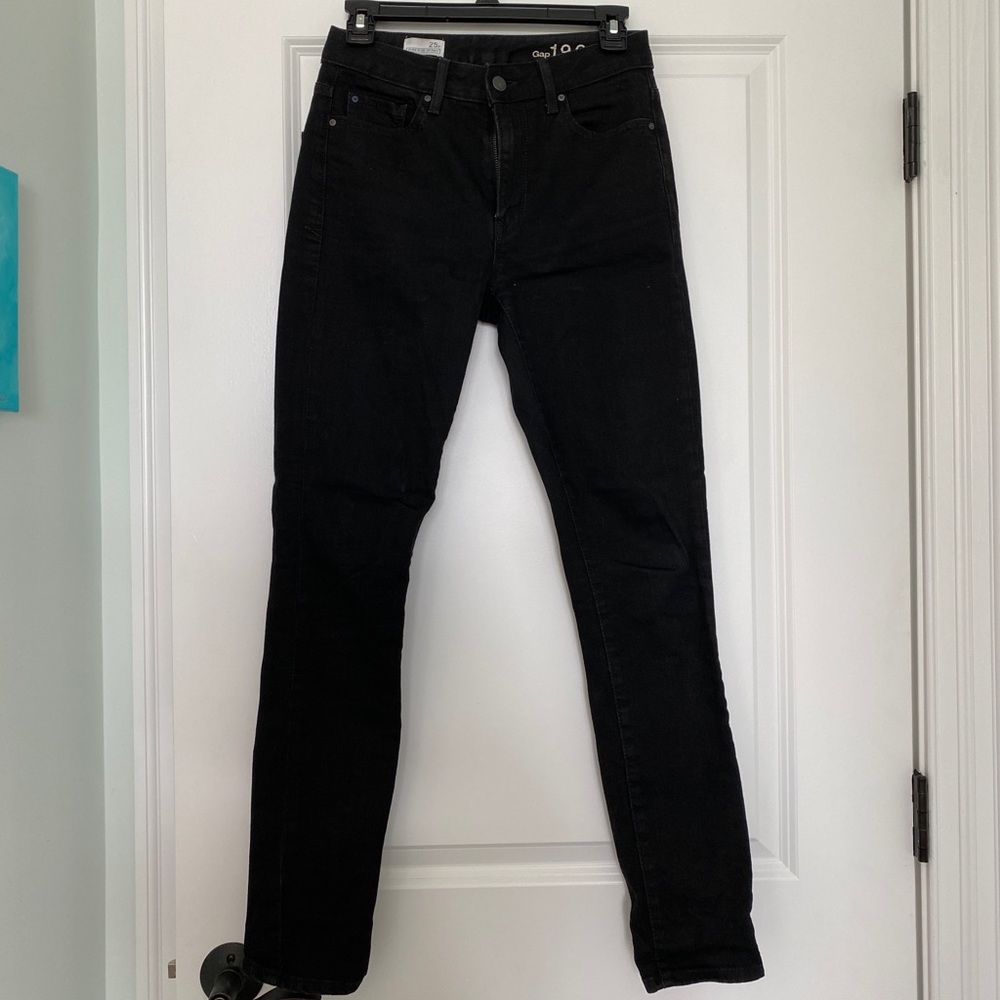Gap black high rise skinny jeans